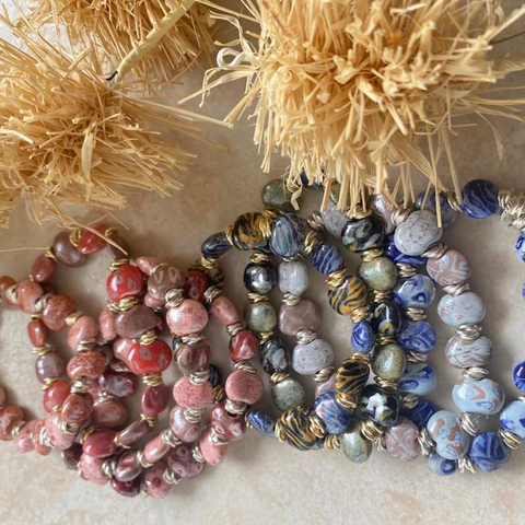 Kazuri Beaded Stretch Bracelets