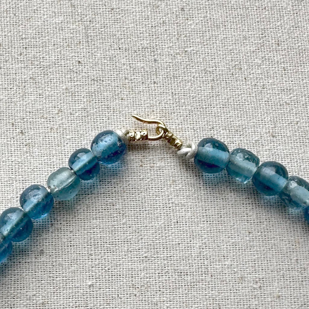 Green & Blue African Rondelle NecklacE